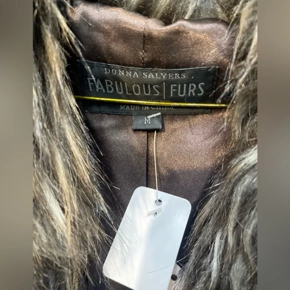 🤎M Donna Salyers Fabulous Furs Faux fur hooded coat - Picture 2 of 9